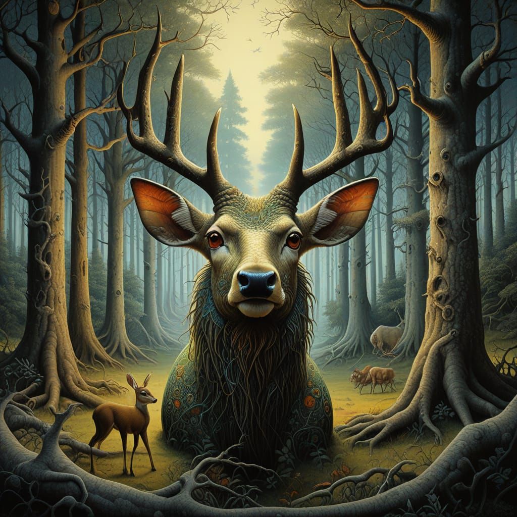 Ethereal Forest Guardian in Surreal Mid Shot