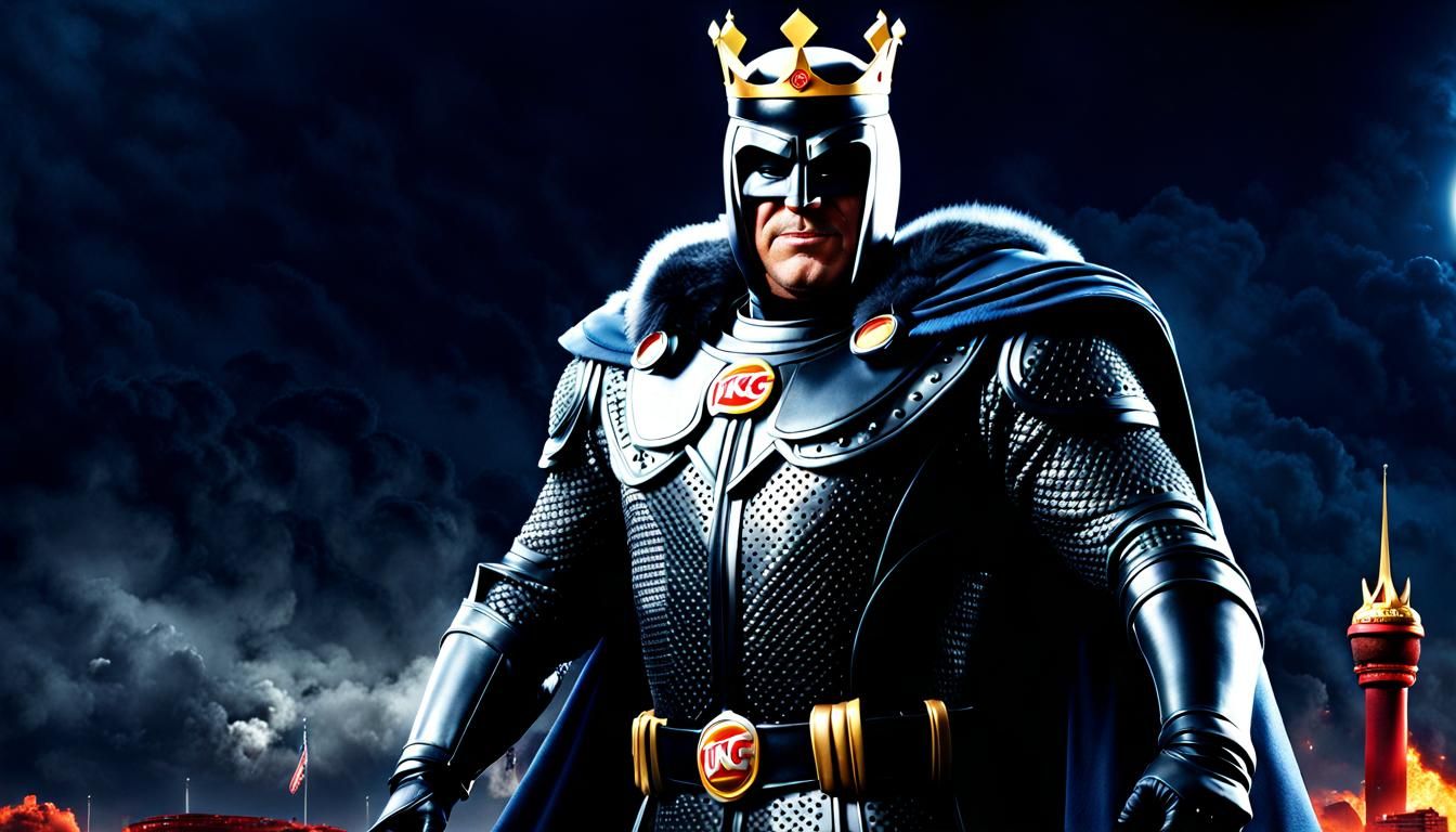 Burger King as a Supervillain in Digital Art