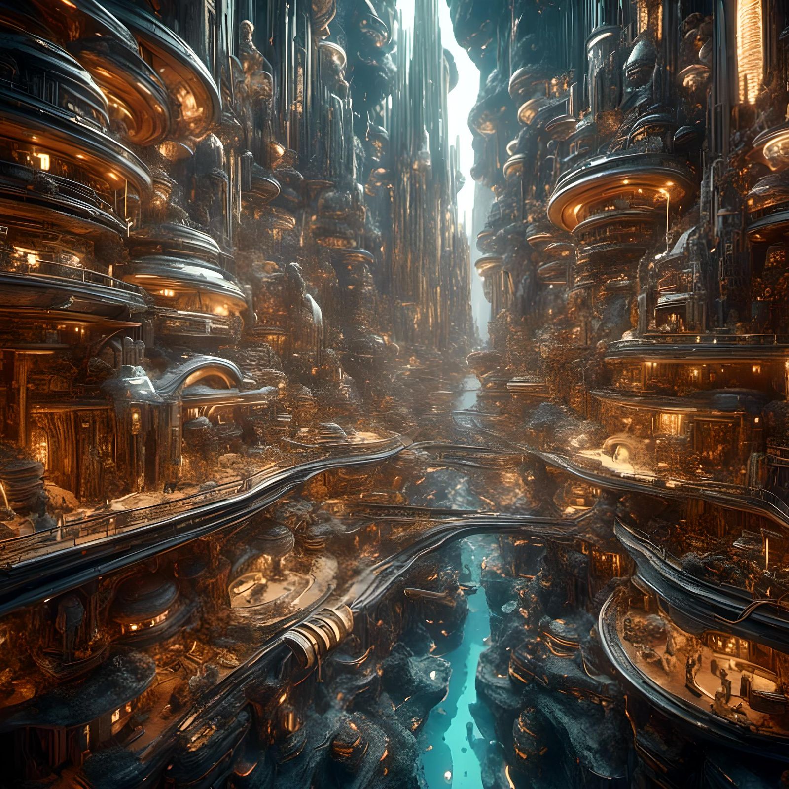 Futuristic 3D City Map from The Fifth Element