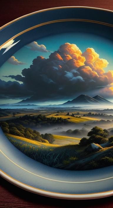 Dramatic Summer Sky in Hyperrealistic Fantasy Art