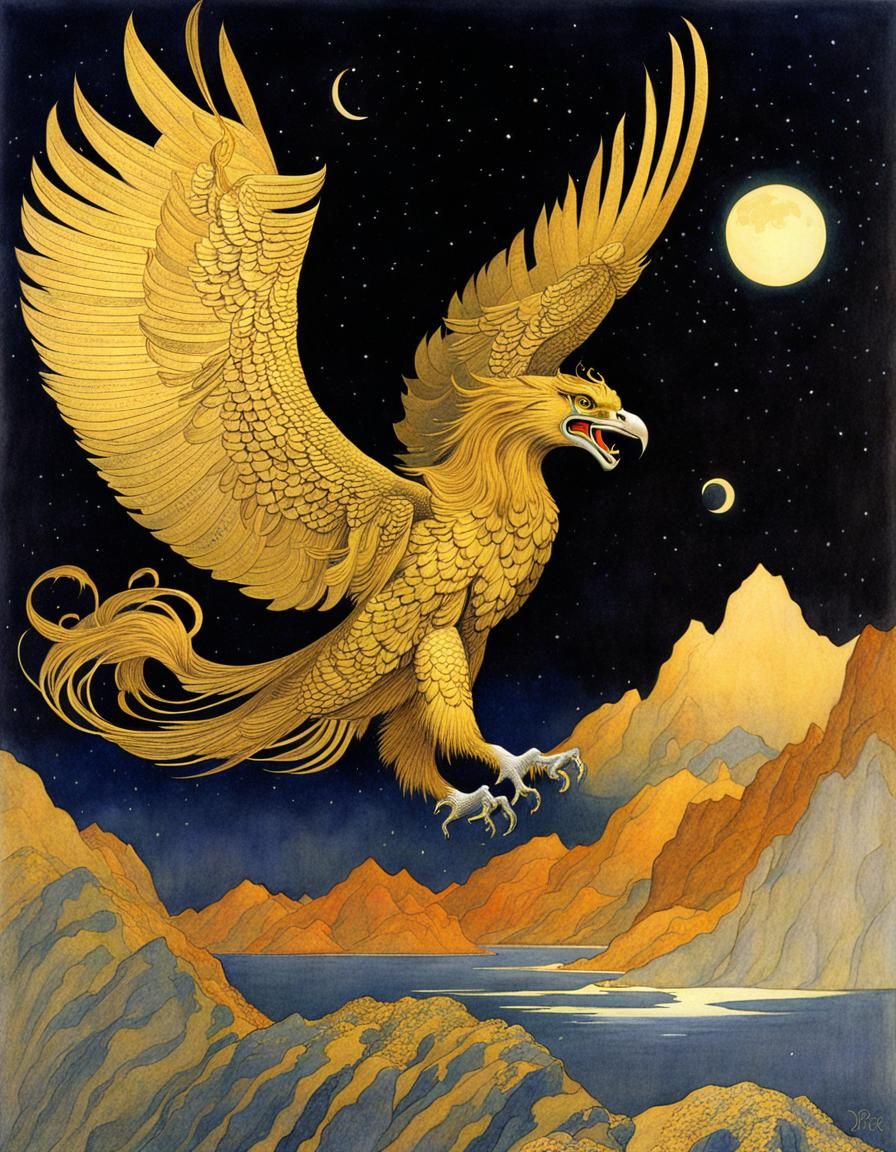 Golden Griffin in Sterrett Style