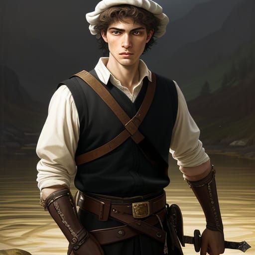 Shepherd Boy in Golden Light: A Baroque Masterpiece