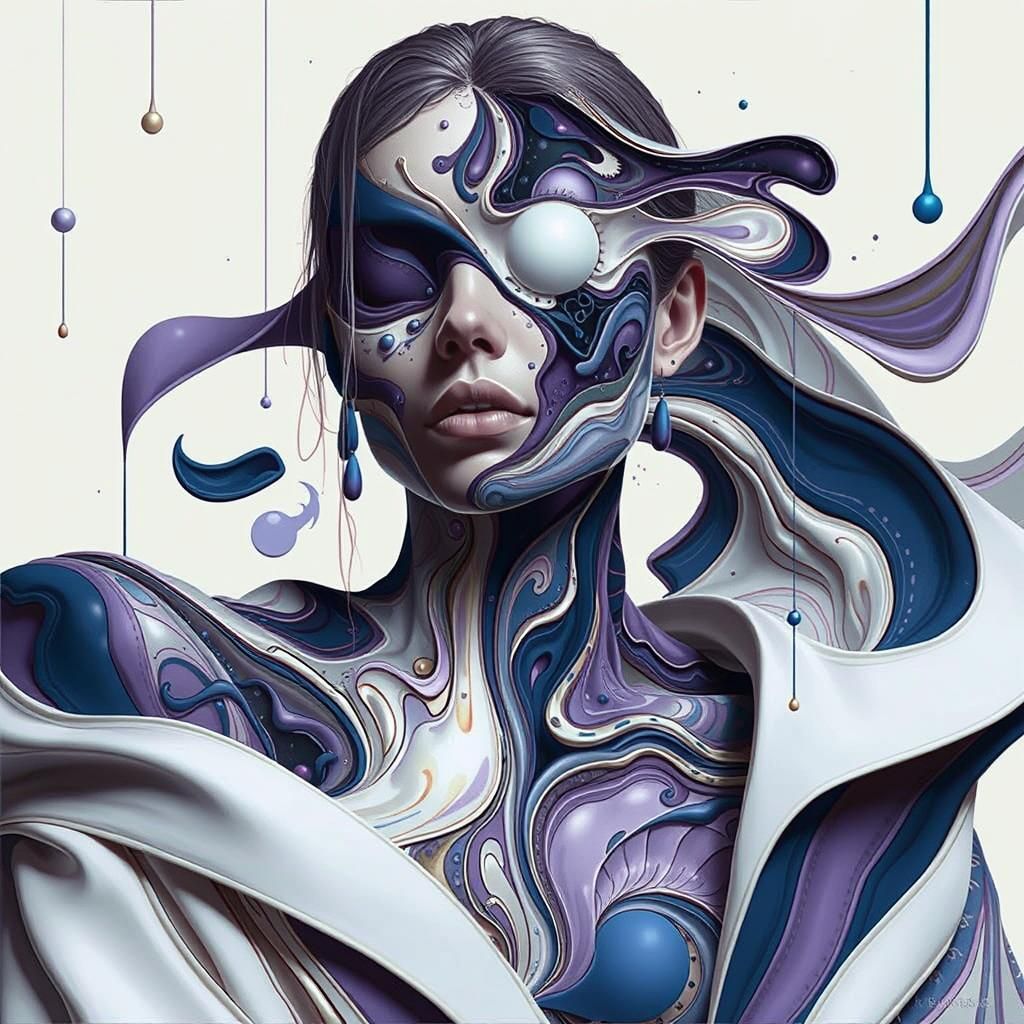 Ethereal Woman in Surreal Dreamscape