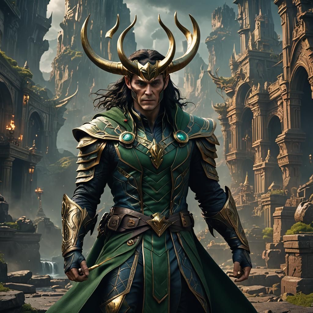 Detailed Matte Painting of Loki in Unreal Engine