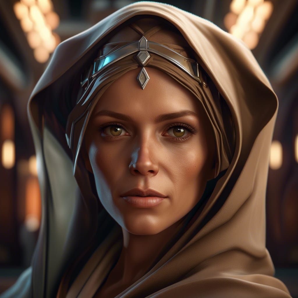 Female Jedi Portrait in Art Nouveau Style