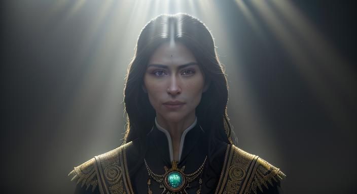 Hyperrealistic Portrait of a Saint with Ray Tracing