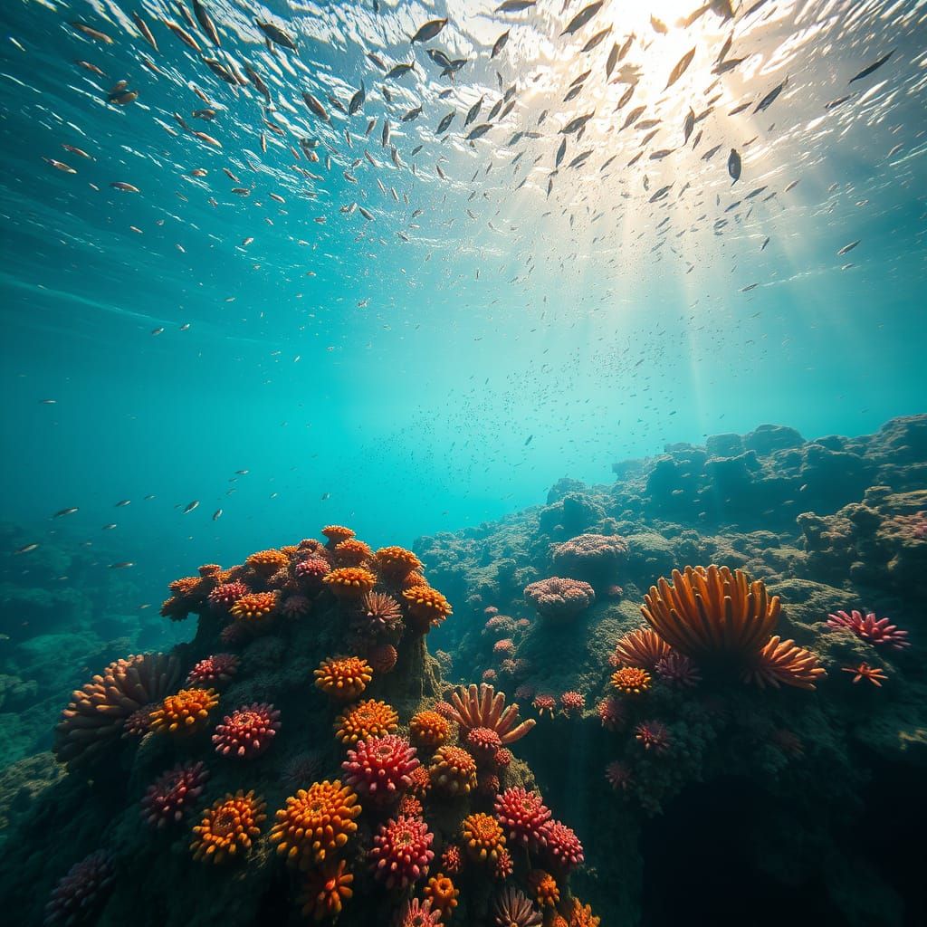 Abyssal Hourglass with Coral and Shells