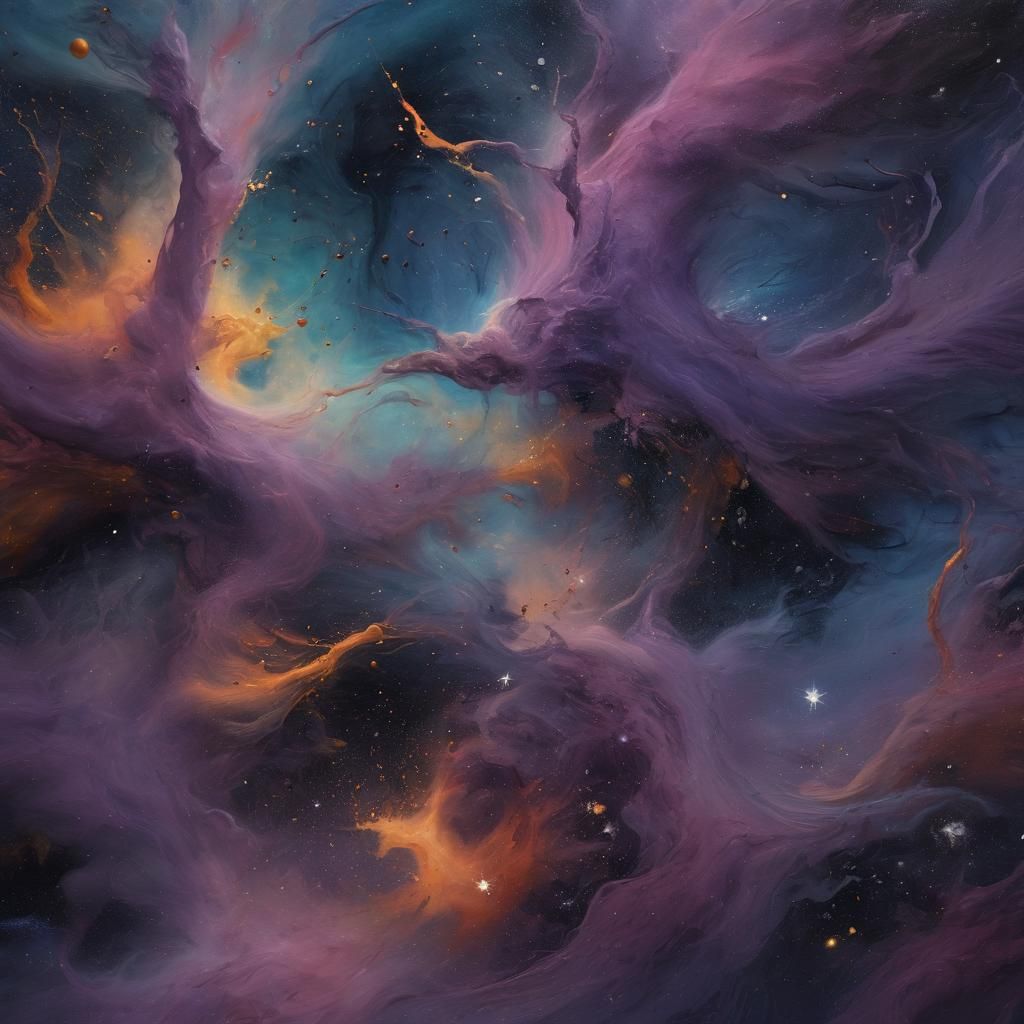 Surreal Cosmic Dust and Nebulae in Space