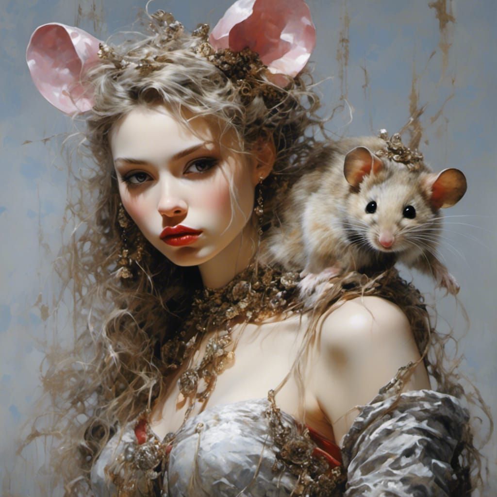 Hyperrealistic Racy Mouse Character in LapiDark Style