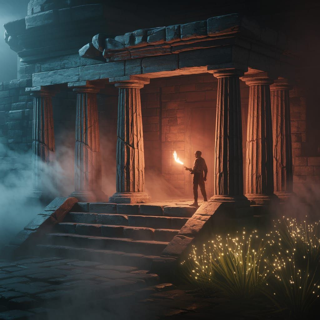 Ruins by night 539370712