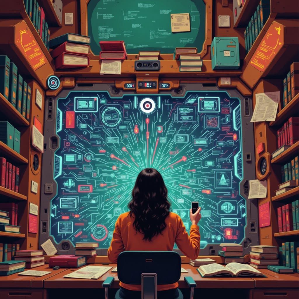 Student Embraces Futuristic AI Interface