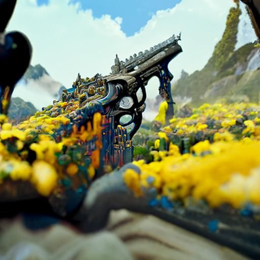 Fantastical Guns in Detailed Matte Painting