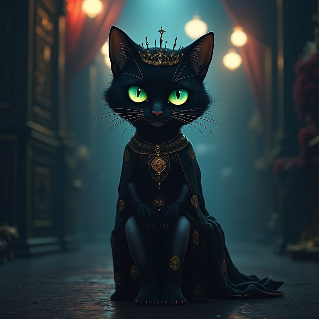 Regal Queen in Luxurious Digital Painting