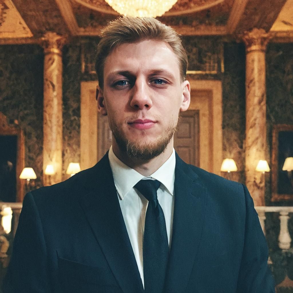 Millionaire in Mansion: Cinematic Film Still