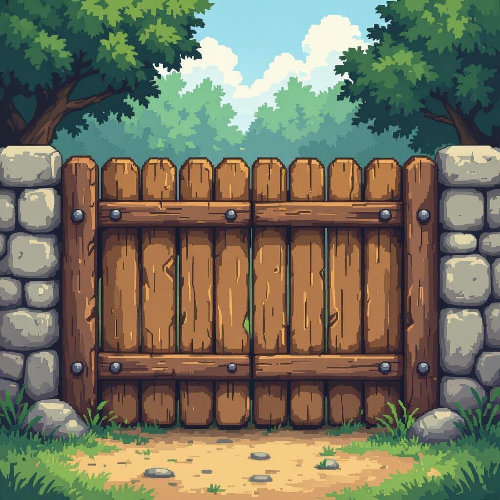 Pixel Art Fence for 2D Grid Maps