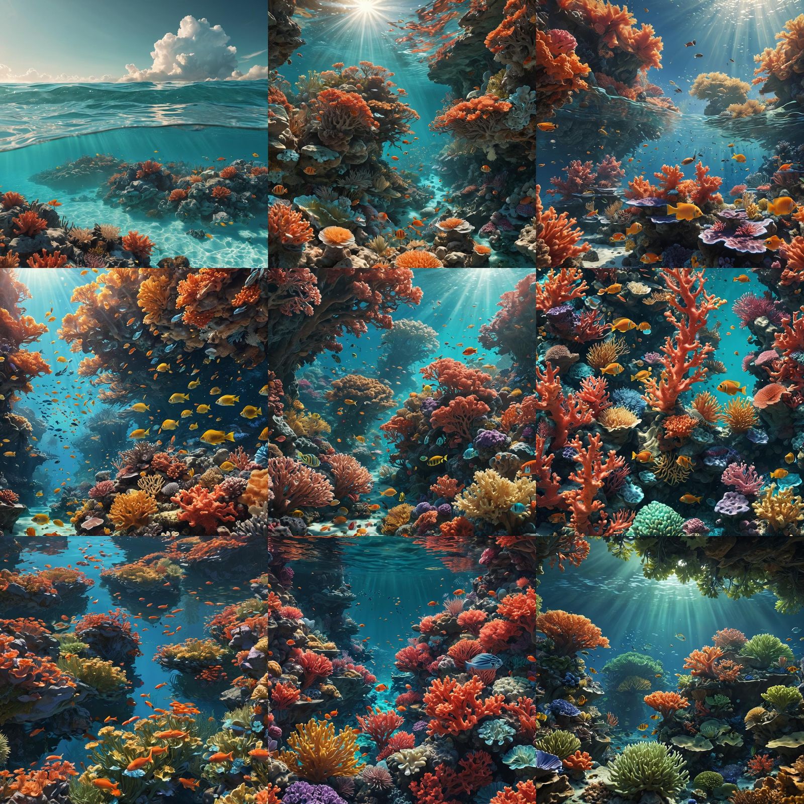 Coral Reef in Frutiger Aero 2000s Aesthetic