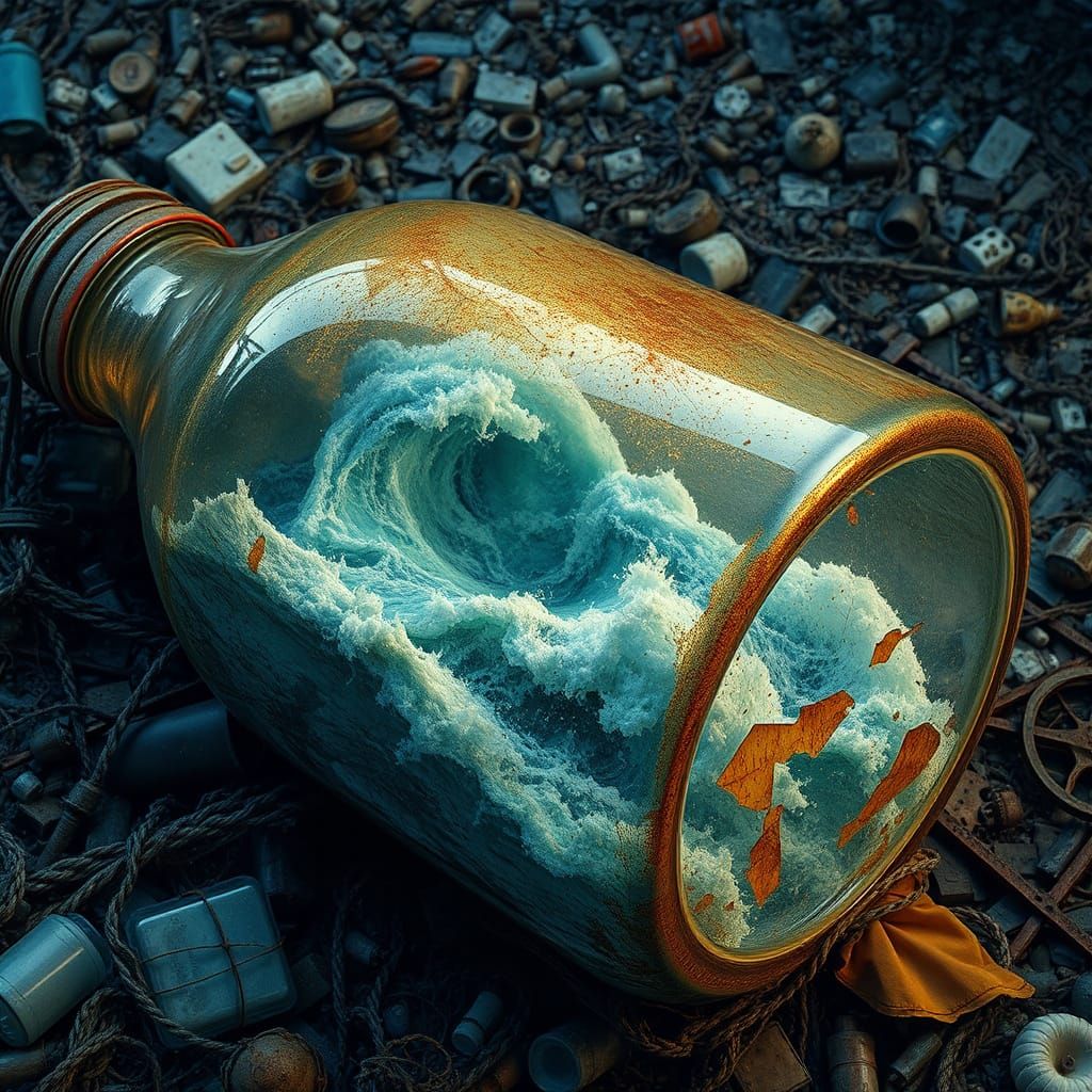 Turbulent Ocean Amidst a Garbage Chokehold