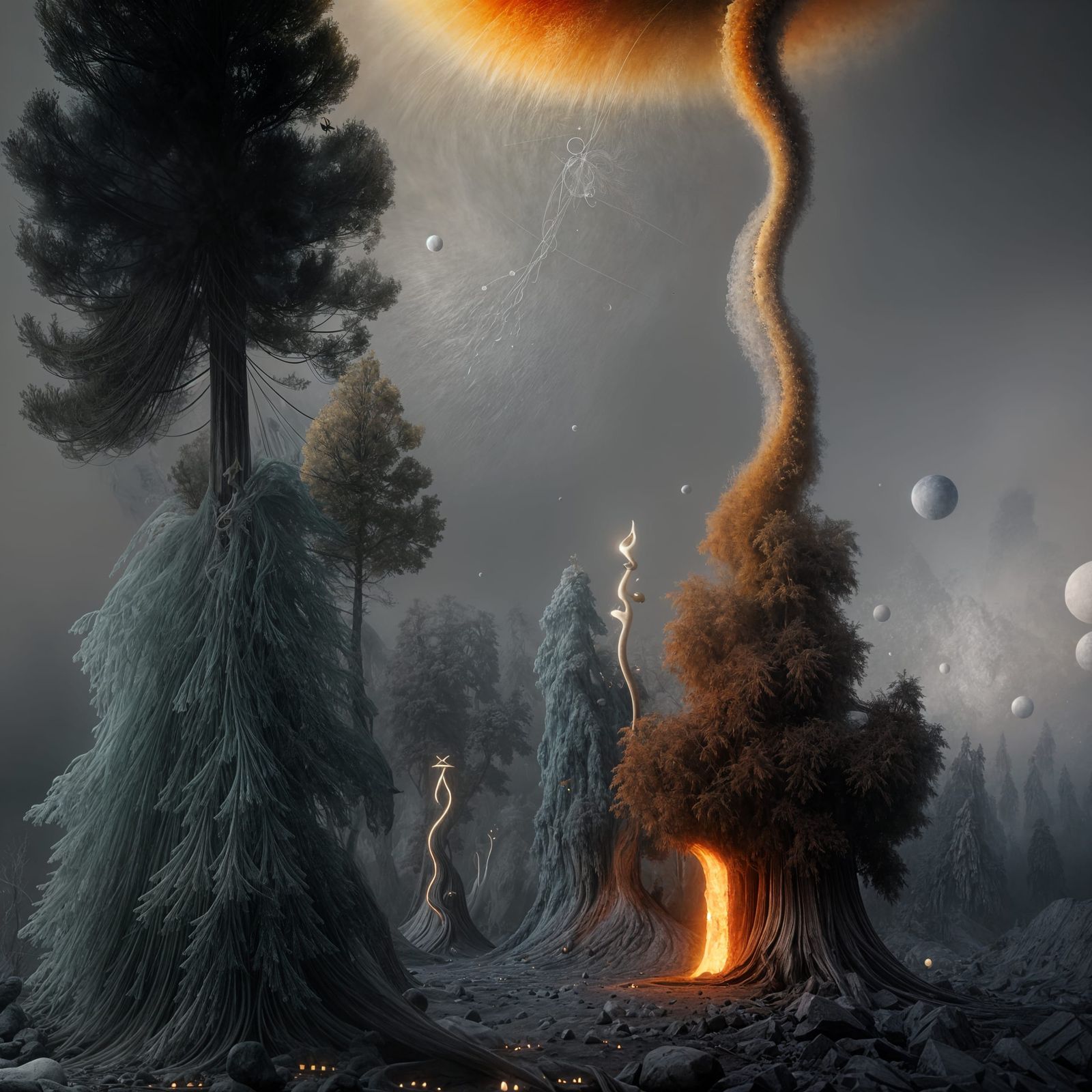 Abstract Blending Cycles: A Matte Painting in Magical Realis...