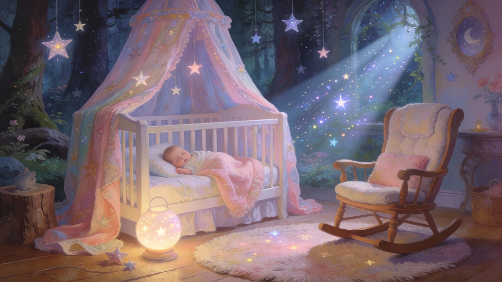 Enchanted Pastel Nursery in Fantasy Art Style