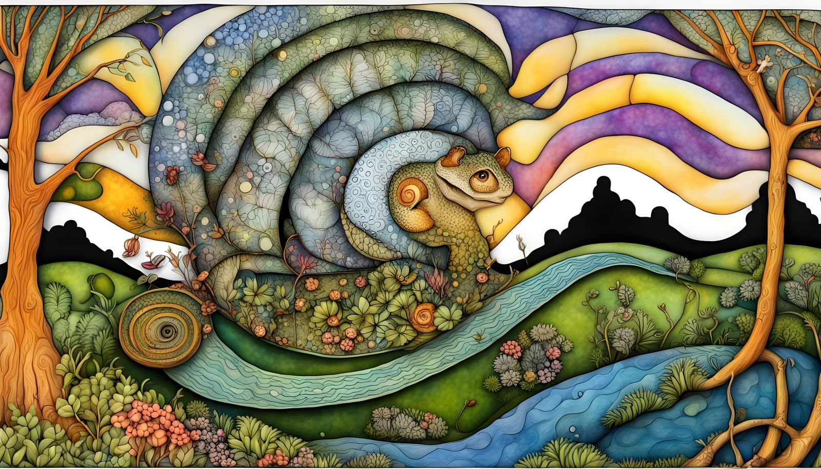 Quantum Zentangle of Australian Flora and Fauna