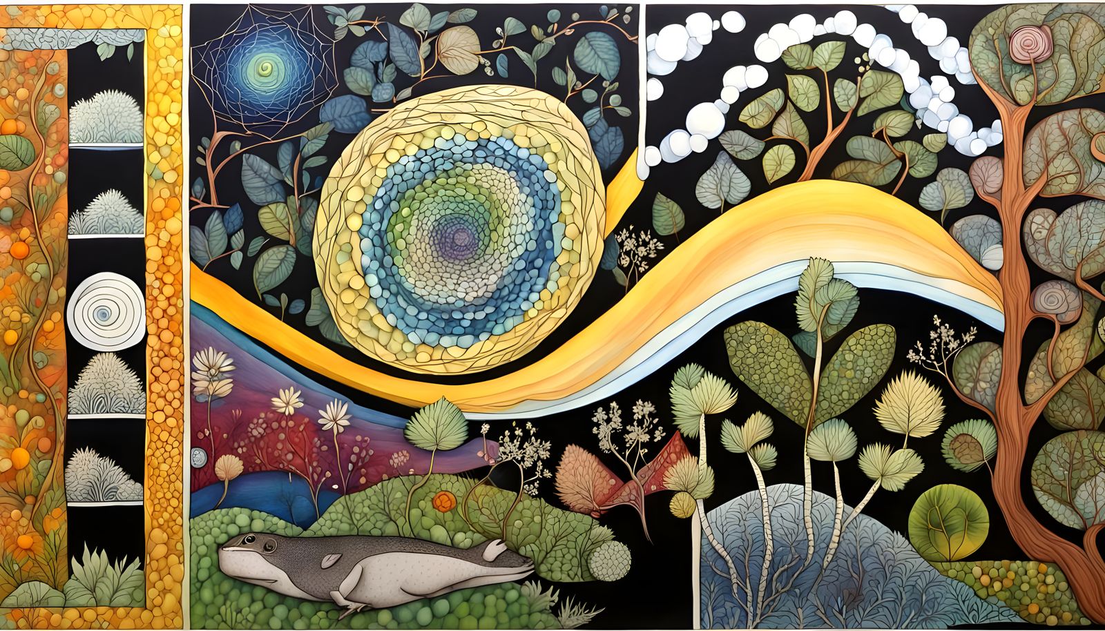 Fractal Wind in the Willows with Australian Flora