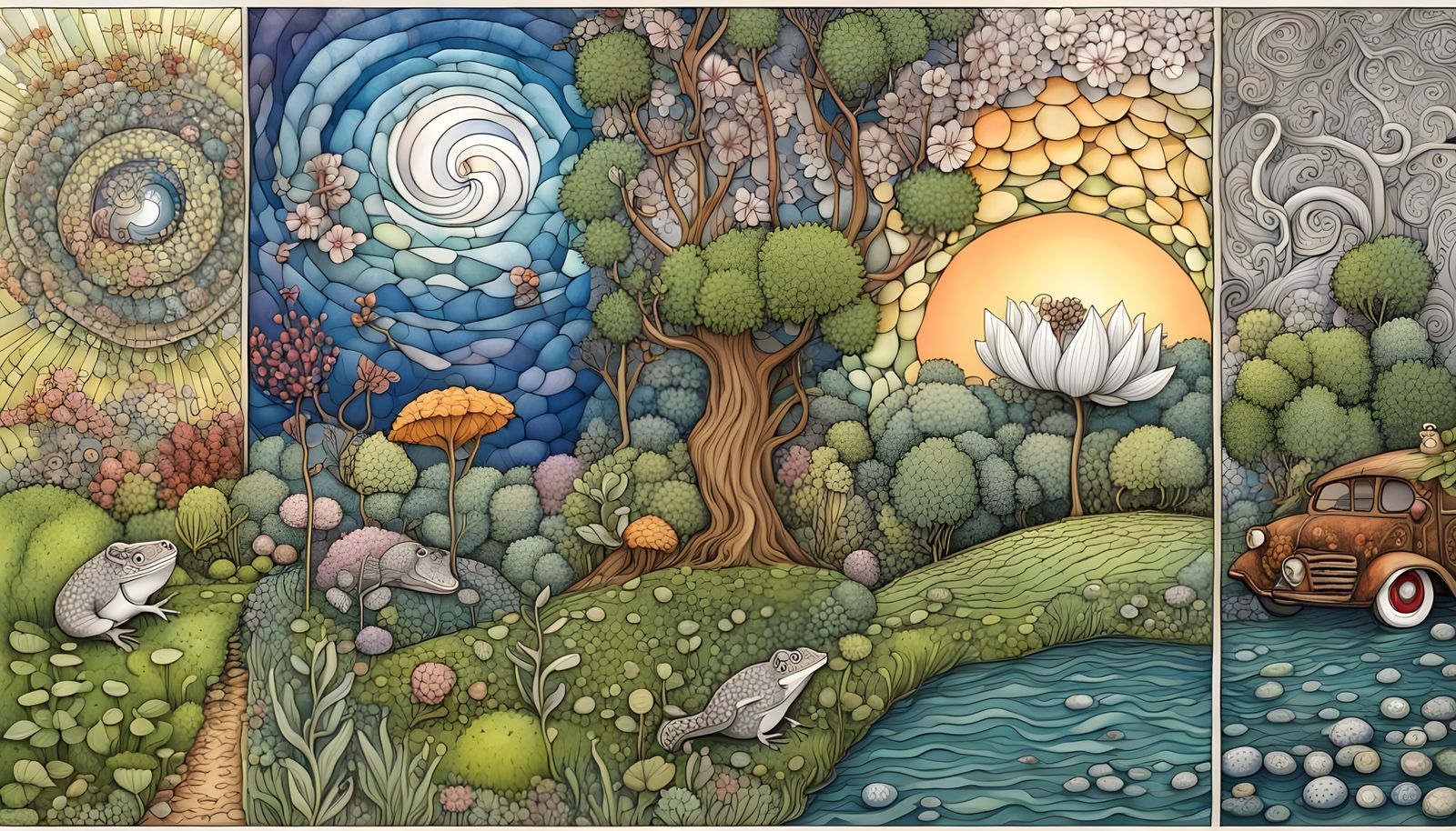 Fractal Quantum Zentangle: Australian Flora and Fauna