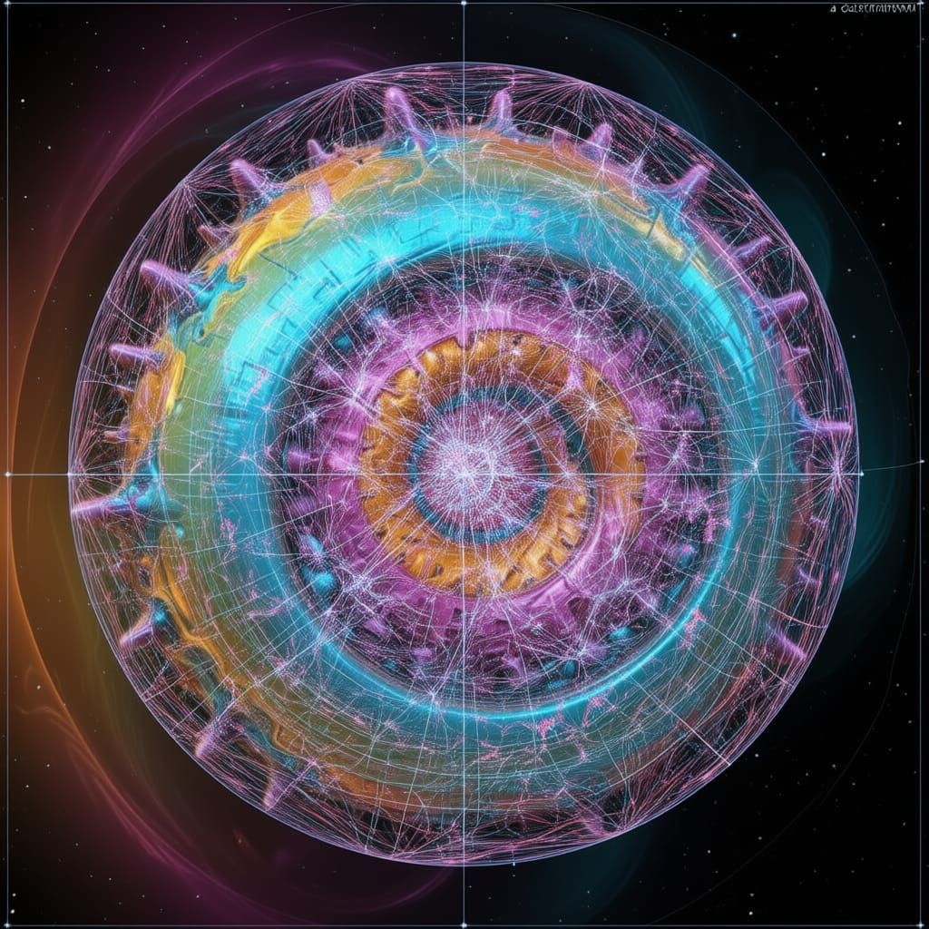 Abstract Fractal Object Rendered with Complex Math