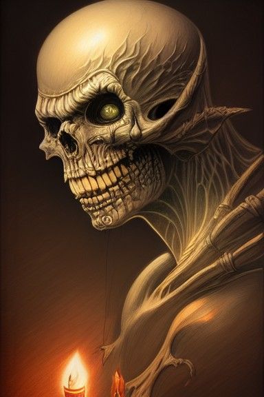 Vecna D&D Portrait in Aetherpunk Style