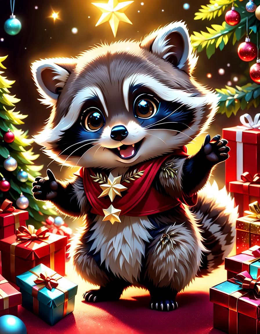 Christmas 🎄 Racoon