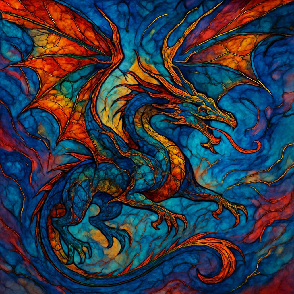 Vigorously stylized, highly detailed, luminous mesmerizing a...