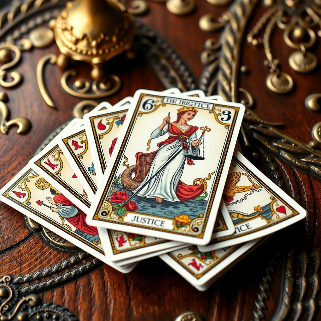 Upright Justice Tarot Card in High Resolution