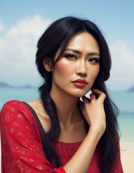 Victorious Warrior with Raised Chin in Triumph