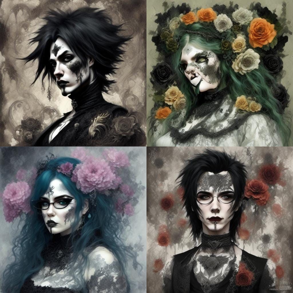 Chibi Goth Boy: Dark Whimsy Character