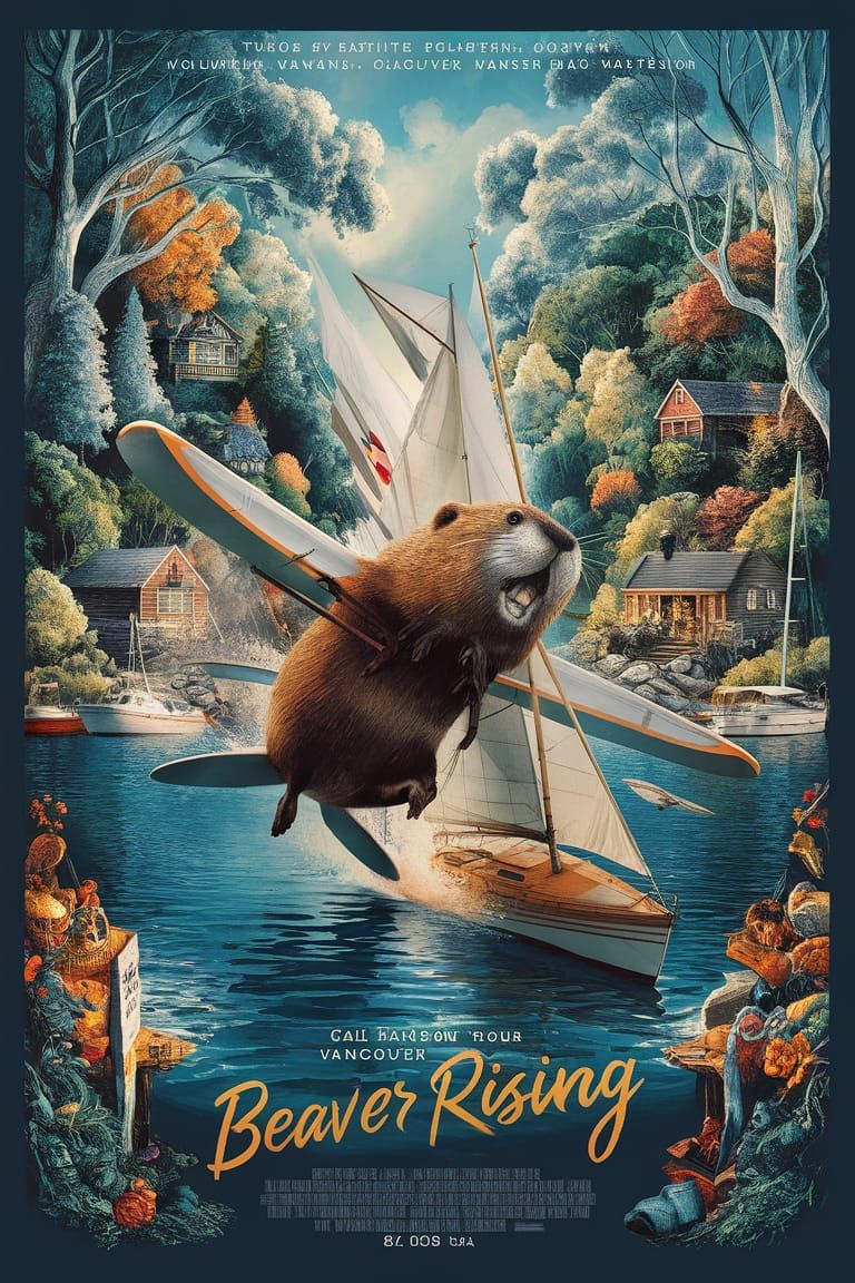Movie poster, title: BEAVER RISING