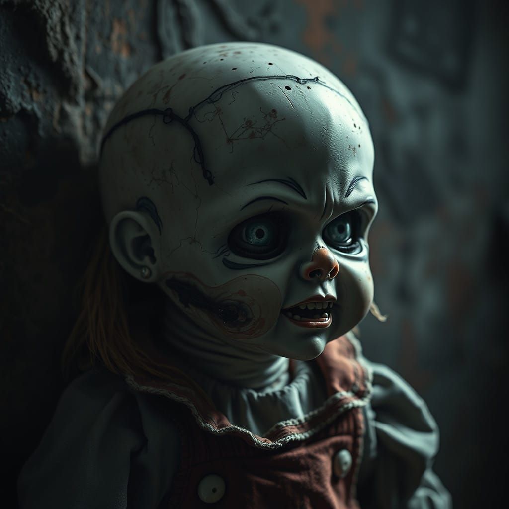 Ethereal Doll Exudes Sinister Presence in Hyperrealistic Por...