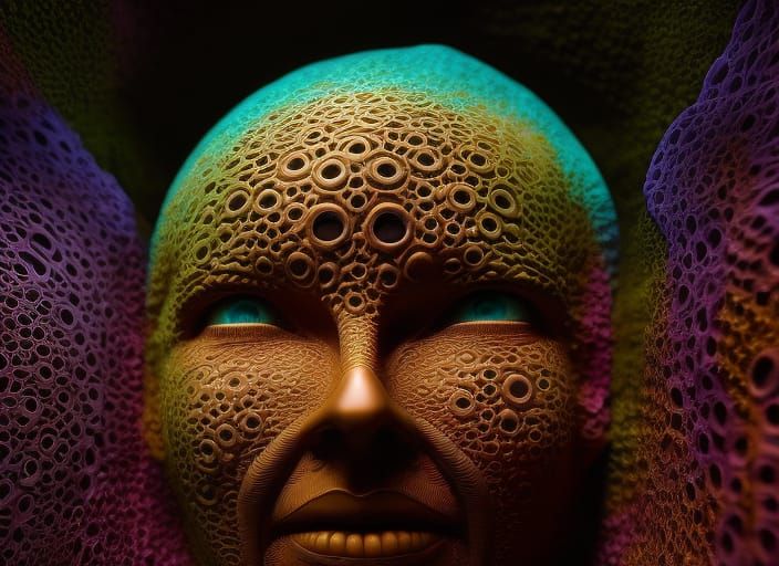 Gothic Vampire Portrait in Dark Surrealist Style