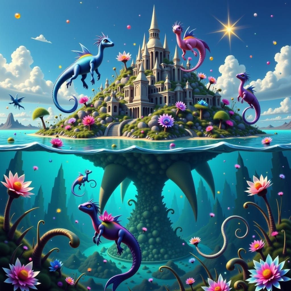 Atlantis in a Glass: 3D Anime Art