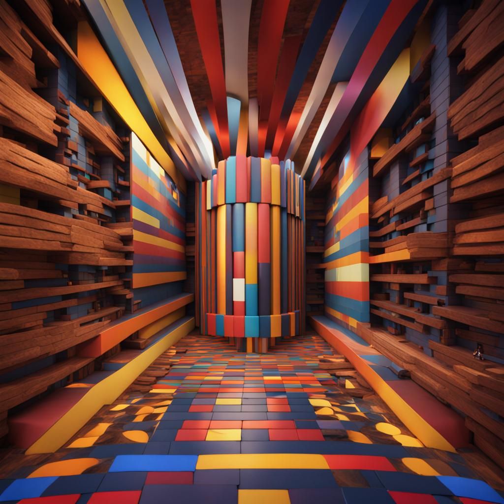 Vibrant Agamograph of Discotheque Opening Night