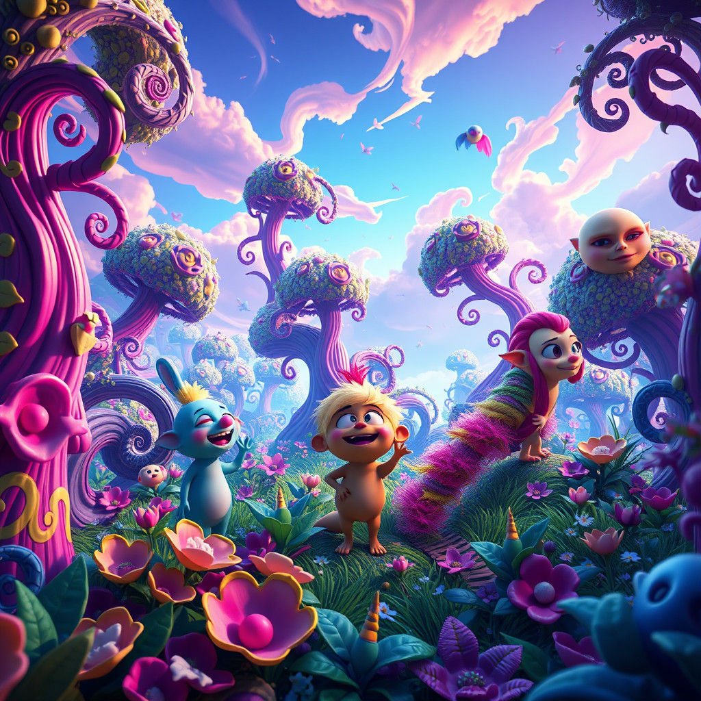 Dreamlike Smurfs in Fortnite Style