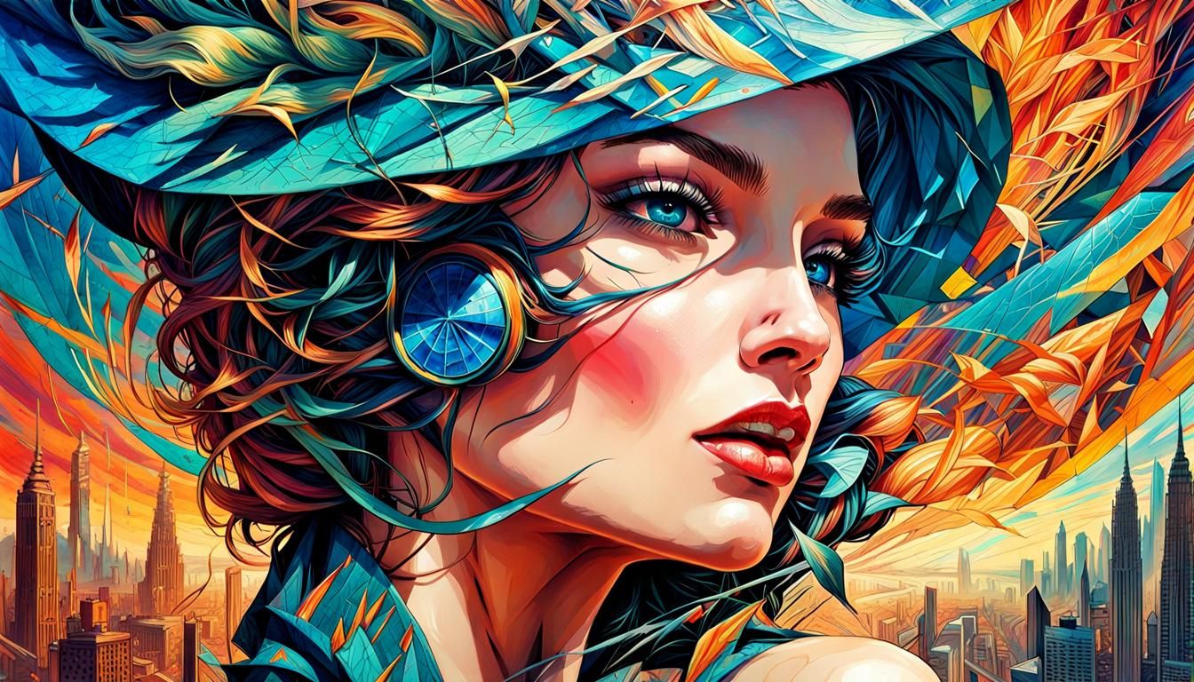 Futuristic Cyberpunk Cityscape in Surreal Style