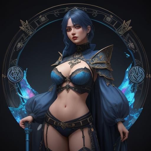 Tarot Card Illustration: Woman as The Hanged Man