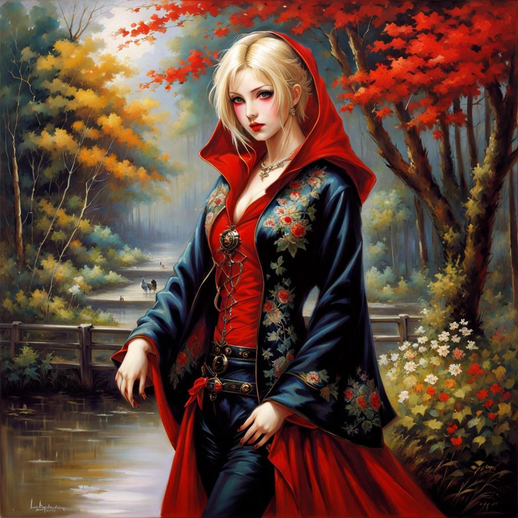 Gothic Blond Beauty in Royo Style