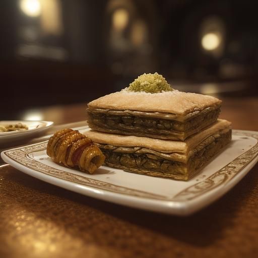 Hyperrealistic Baklava with Intricate Details in HDR