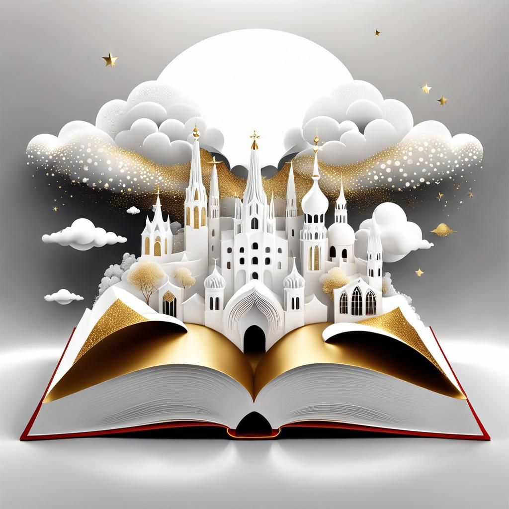 Magical White Village Inspired by Gaudi Style