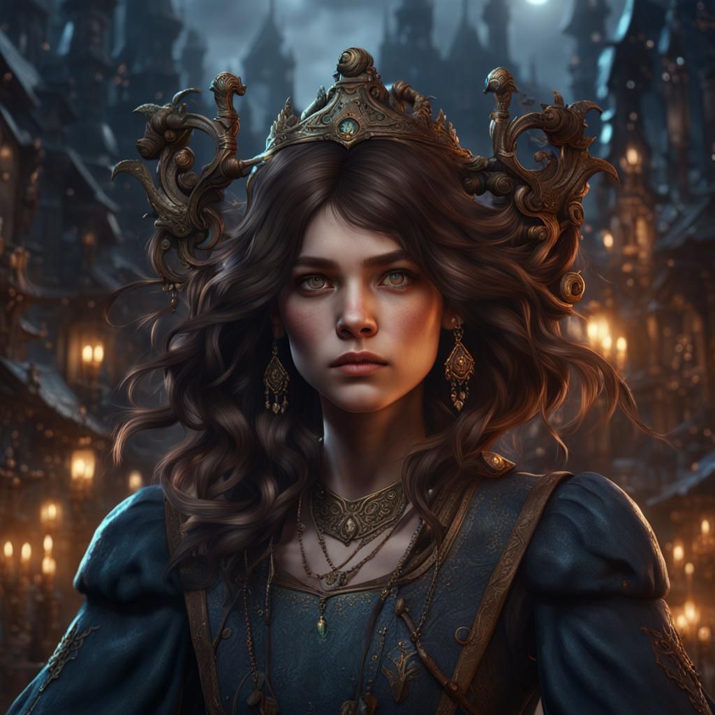 Beautiful Girl in Fantasy Concept Art