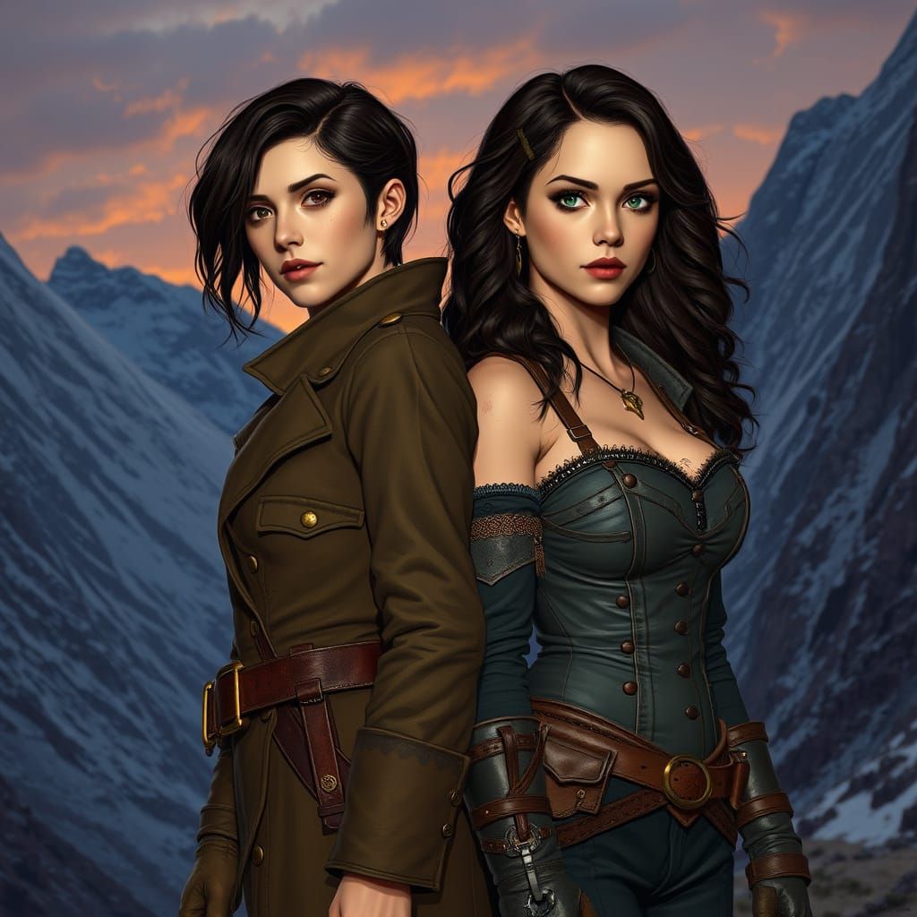 Steampunk Soldiers in Mountainous Twilight