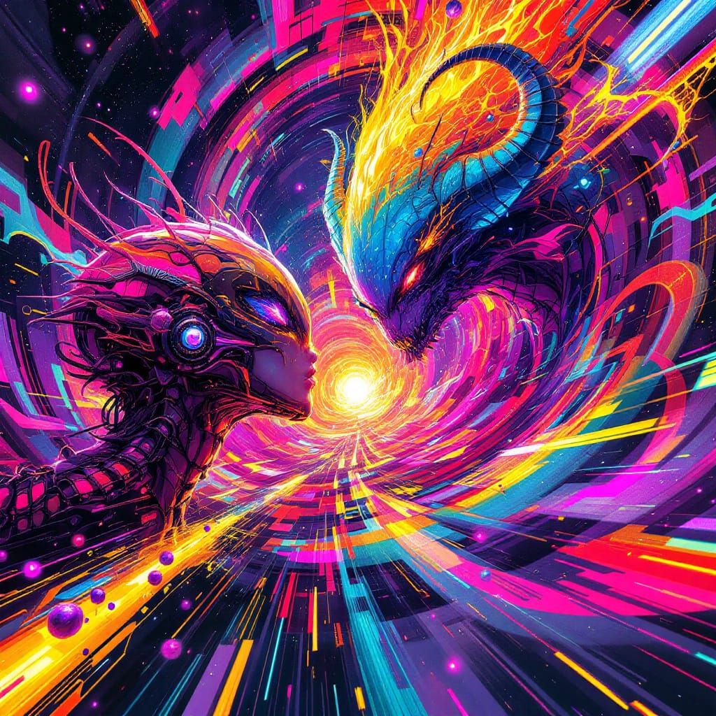 Psychedelic Hyperspace Death Race in Unreal Engine 5