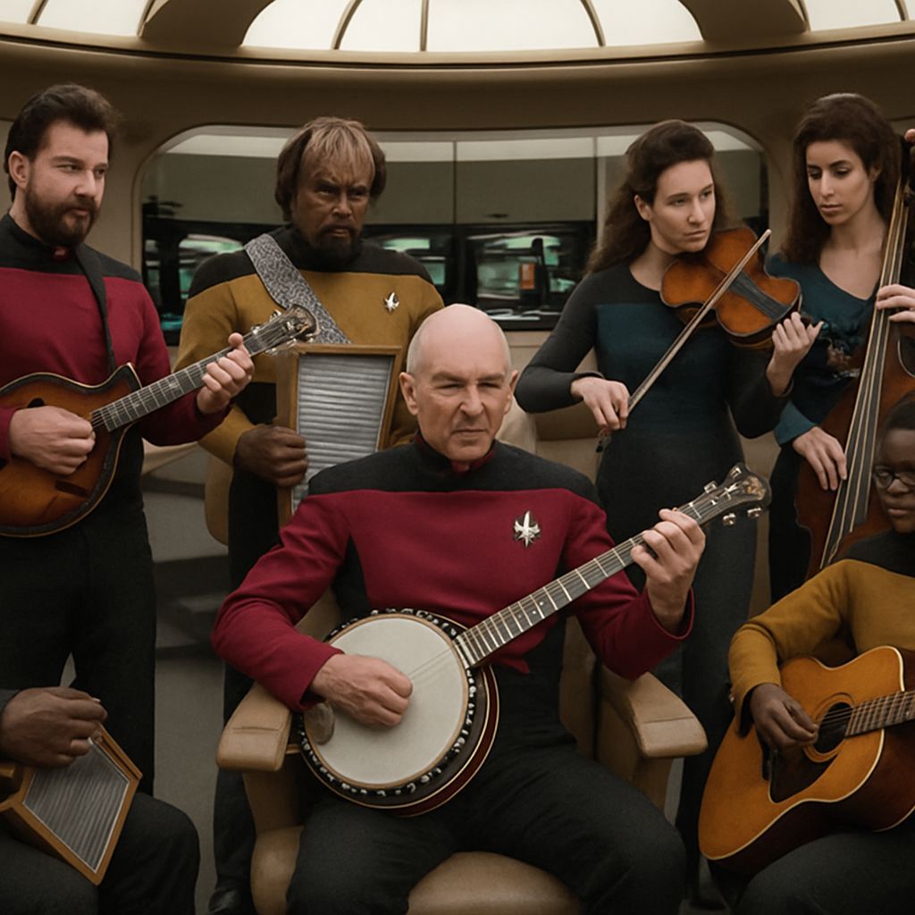 Starship Enterprise Bluegrass Band on the Bridge