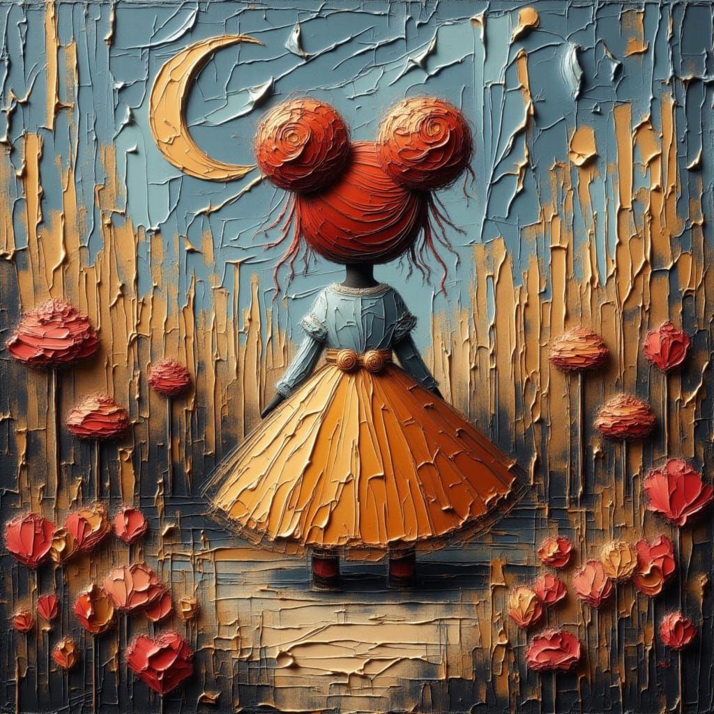 Bart Simpson in Garden, Impressionistic Style