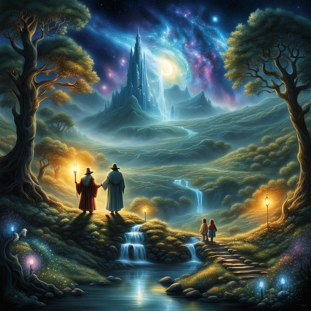 Gandalf and Frodo in Rivendell Dreamscape